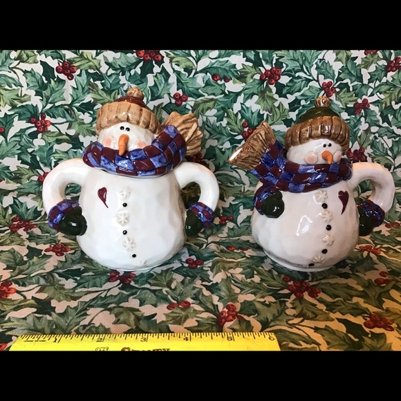 The Boyd’s Collection: Bundle Up Snowman Teapot Set ... Rare - Picture 7 of 12